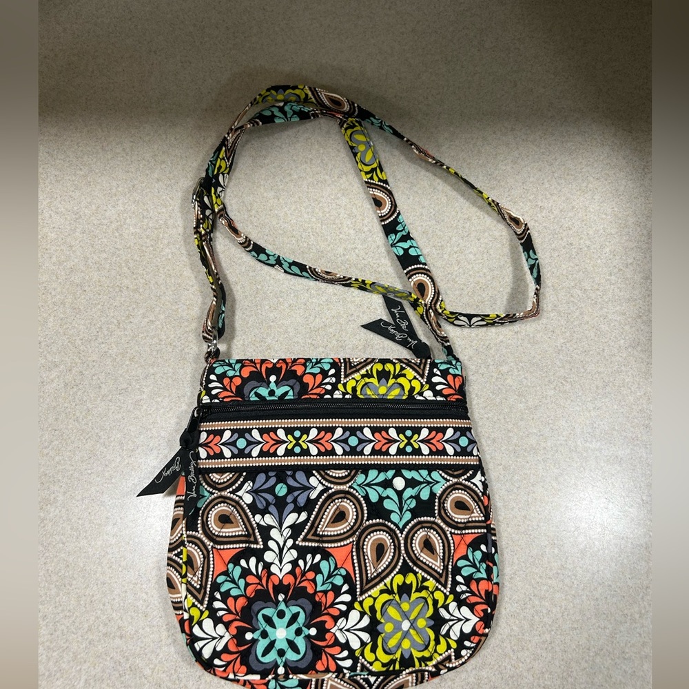 Vera Bradley Hipster Crossbody Bag Retired Sierra Petite Double Zip Purse